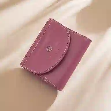 老人头 经典时尚高级感多卡位大钞位零钱位多功能轻便通勤钱夹 牛皮 钱包 女款 紫色