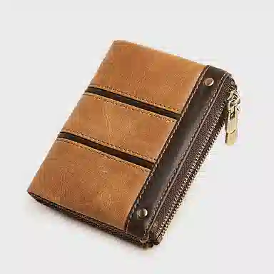 老人头 小众设计便携短款多卡位 牛皮 钱包 男女同款情侣款 多色