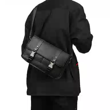 老人头 经典复古老花潮流时尚 合成革 单肩包 常规 男款 多色