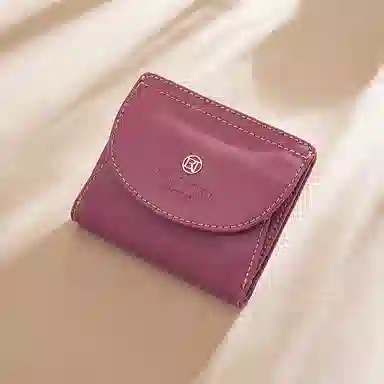 老人头 经典时尚高级感多卡位大钞位零钱位多功能轻便通勤钱夹 牛皮 钱包 女款 紫色