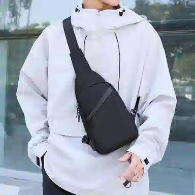 Laorentou Black Chest Bag