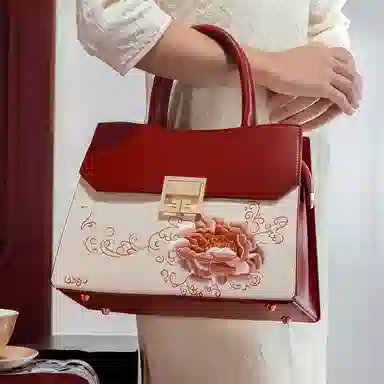 老人头 新中式国风时尚潮流 合成革 单肩斜挎手提包 常规 女款 多色