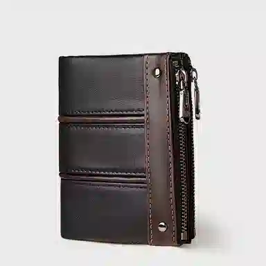 老人头 小众设计便携短款多卡位 牛皮 钱包 男女同款情侣款 多色