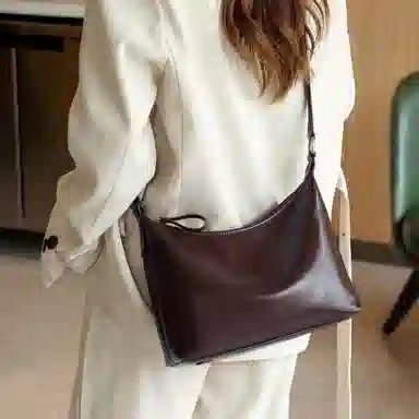 老人头 时尚高级感气质百搭通勤 牛皮 单肩包 女款 多色