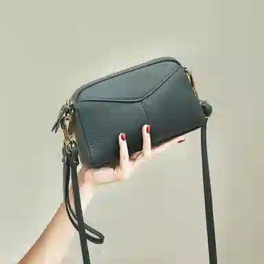 老人头 百搭优雅通勤轻便高级质感简约 头层牛皮 单肩包 女款 多色