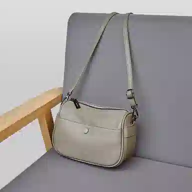 老人头 气质通勤简约时尚百搭高级感 牛皮 斜挎单肩包 常规 女款 多色