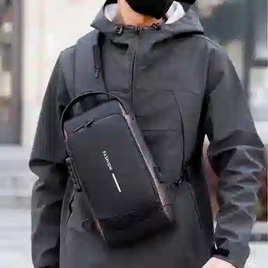 老人头 休闲机能男士单肩包商务潮流通勤 新型纳米 斜挎包 常规 男款 多色