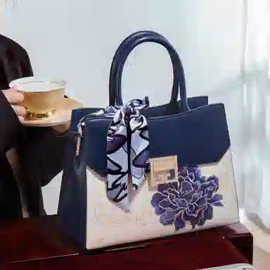 老人头 新中式国风时尚潮流 合成革 单肩斜挎手提包 常规 女款 多色