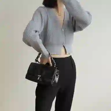 老人头 质感百搭时尚通勤 头层牛皮 斜挎单肩手提包 女款 黑色/咖啡色