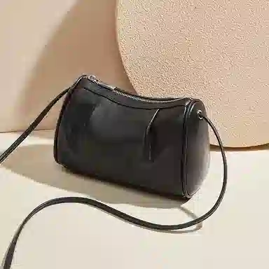 老人头 时尚百搭小众设计潮流通勤简约 牛皮 斜挎单肩包 常规 女款 多色