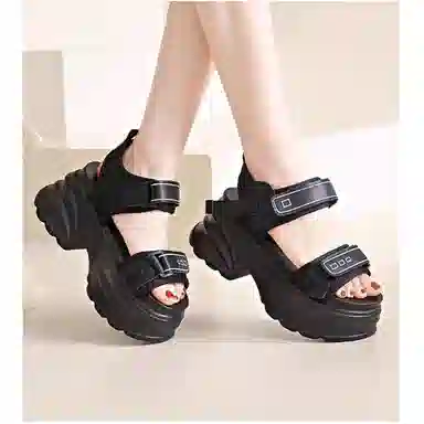 美洲爵士 一字带软底 休闲运动 沙滩凉鞋 女