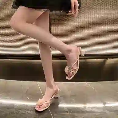 美洲爵士 花朵仙女风 橡胶底人字拖鞋 女