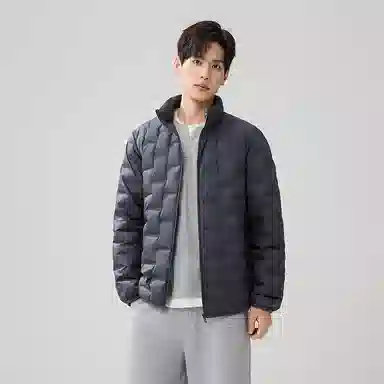 红豆 休闲轻薄长袖居家通勤羽绒服 男款