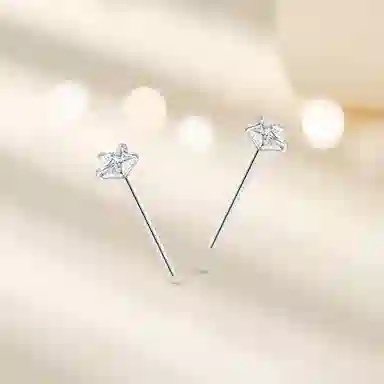PZA S999 Silver Star Studs