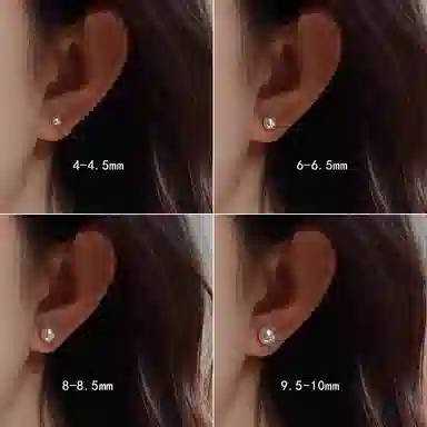 珍珠耳饰套装 千桐 韩版气质简约百搭高级感 塑料 耳钉 男女同款情侣款