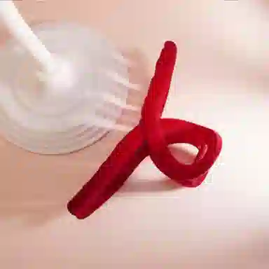 千桐 喜庆复古优雅高级感气质高颅顶发饰红色丝绒七件套一字边夹抓夹褶皱蝴蝶结 植绒 发夹 女款