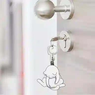 【可爱捣蛋猫】 千桐 卡通萌趣搞怪创意钥匙包包猫咪挂饰 行李箱 塑料 挂件 男女同款情侣款