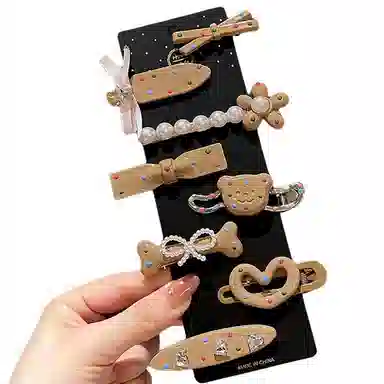 【多彩发卡8件套】 千桐 女侧边刘海夹甜酷多巴胺一字夹子 小发头饰发饰 洗脸 出门 聚会必备 亚克力 发夹 男女同款情侣款