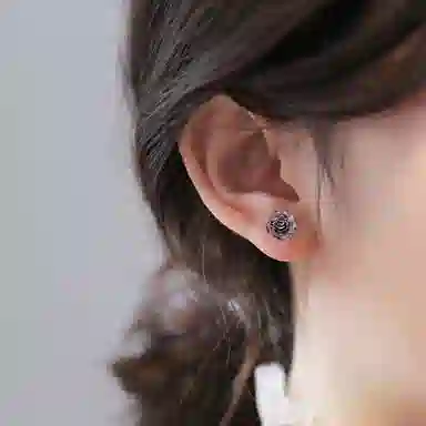 【无耳洞福利】 千桐 磁吸六件套梦幻魅蓝蝴蝶山茶花耳饰甜美气质百搭精致高级小巧设计 亚克力 耳钉 男女同款情侣款