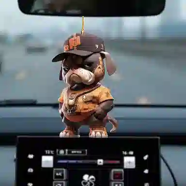 千桐 霸气狗狗可爱卡通个性创意平面书包背包时尚潮流 亚克力 挂件 男女同款情侣款