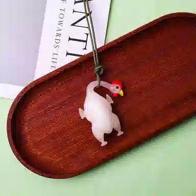 【不晒黑神器 有紫外线就变色】 千桐 烤鸡 卡通治愈 创意手机绳包包 行李箱 卡通玩偶 亚克力  挂件  男女同款情侣款