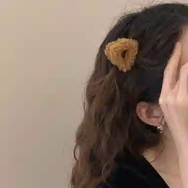 千桐 猫耳三角萌妹毛茸茸可爱日氛围感头饰 涤纶 发夹 女款