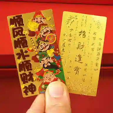 千桐 顺风顺水顺财神新中式国潮风手机贴好运纳福好事成双美好寓意个性创意高级感 合金 挂件 男女同款情侣款