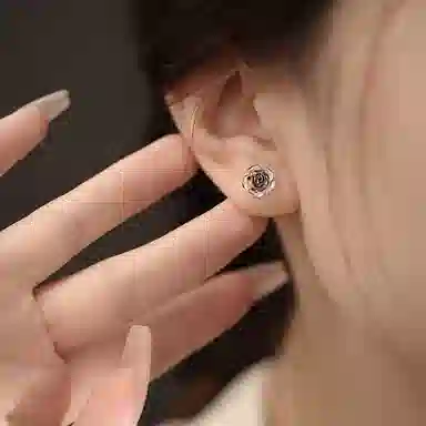 【无耳洞福利】 千桐 磁吸六件套梦幻魅蓝蝴蝶山茶花耳饰甜美气质百搭精致高级小巧设计 亚克力 耳钉 男女同款情侣款