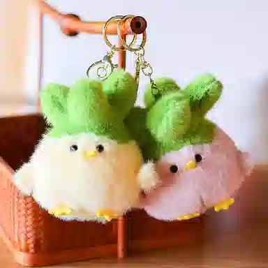 【可发声蒜鸟】 千桐 创意萌趣 可爱少女心书包挂饰 时尚高级感潮流 毛绒 挂件 男女同款情侣款