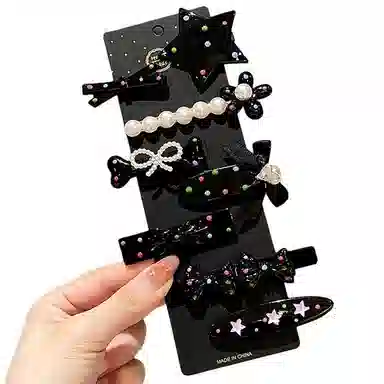 【多彩发卡8件套】 千桐 女侧边刘海夹甜酷多巴胺一字夹子 小发头饰发饰 洗脸 出门 聚会必备 亚克力 发夹 男女同款情侣款