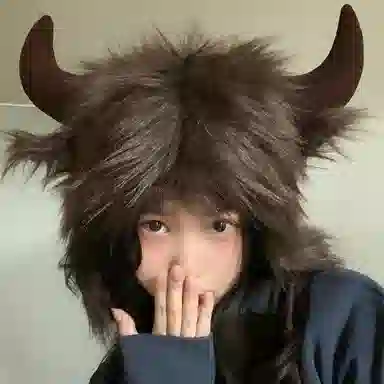 千桐 牛魔王牛角护耳帽 搞怪冬日防寒保暖 棉 涤纶 绒线帽 男女同款情侣款