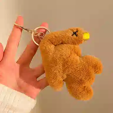 千桐 可爱烤大鹅烤鸭升级款卡通治愈创意手机绳包包挂饰行李箱卡通玩偶#好运 毛绒 挂件 男女同款情侣款