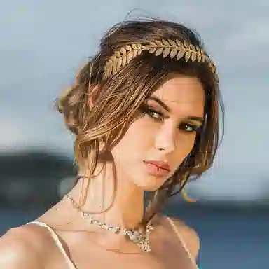 千桐 高级简约 复古巴洛克风树叶 韩式优雅宴会舞台 摄影道具 合金 发箍 男女同款情侣款