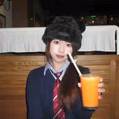 千桐 小熊耳朵毛绒套头帽可爱萌趣百搭秋冬季保暖氛围感针织帽 涤纶 绒线帽 男女同款情侣款