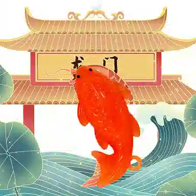 千桐 锦鲤变身 有紫外线就变色 卡通治愈 创意手机绳包包 行李箱 亚克力 挂件 男女同款情侣款