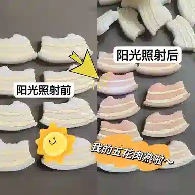 【不晒黑神器 有紫外线就变色】 千桐 烤肉 卡通治愈 创意包包 行李箱 卡通玩偶 亚克力 挂件 男女同款情侣款