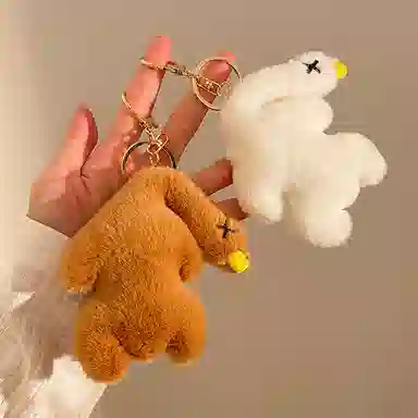 千桐 可爱烤大鹅烤鸭升级款卡通治愈创意手机绳包包挂饰行李箱卡通玩偶#好运 毛绒 挂件 男女同款情侣款