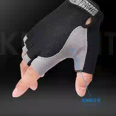 千桐 骑行半指健身夏季薄款户外动感单车防滑露指减震透气 涤纶 运动手套 男女同款情侣款