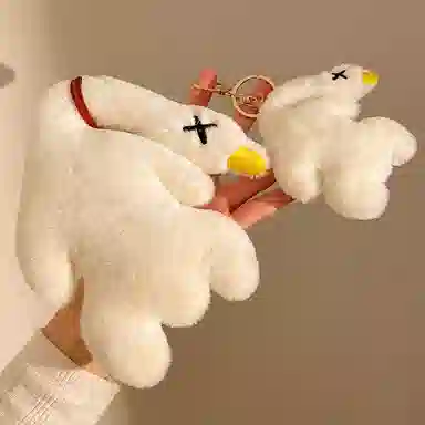 千桐 可爱烤大鹅烤鸭升级款卡通治愈创意手机绳包包挂饰行李箱卡通玩偶#好运 毛绒 挂件 男女同款情侣款