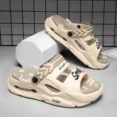 萌芽熊 两穿时尚踩屎感舒适 沙滩凉鞋 男女同款