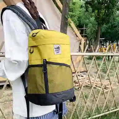 普乐威 高颜值撞色轻便上课通勤书包大容量小众设计轻便 尼龙 背包双肩包 常规 男女同款情侣款 多色