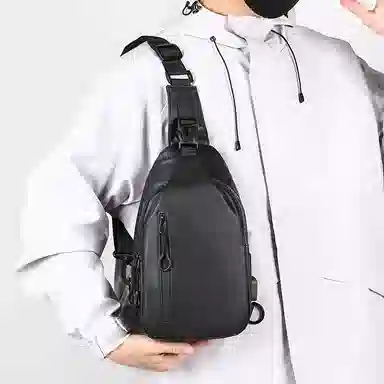 普乐威 高级感时尚潮流简约百搭多功能防水轻便旅游小背包 尼龙 胸包 男女同款情侣款 多色