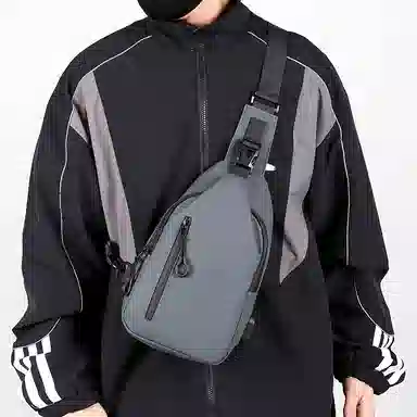 普乐威 高级感时尚潮流简约百搭多功能防水轻便旅游小背包 尼龙 胸包 男女同款情侣款 多色