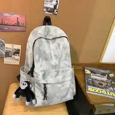 普乐威 扎染简约高中大学生时尚潮流百搭通勤旅游潮牌 尼龙 双肩包 男女同款情侣款 多色