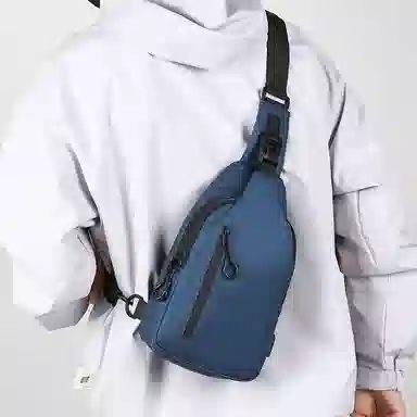 普乐威 高级感时尚潮流简约百搭多功能防水轻便旅游小背包 尼龙 胸包 男女同款情侣款 多色