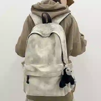 普乐威 扎染简约高中大学生时尚潮流百搭通勤旅游潮牌 尼龙 双肩包 男女同款情侣款 多色