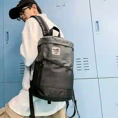 普乐威 高颜值撞色轻便上课通勤书包大容量小众设计轻便 尼龙 背包双肩包 常规 男女同款情侣款 多色