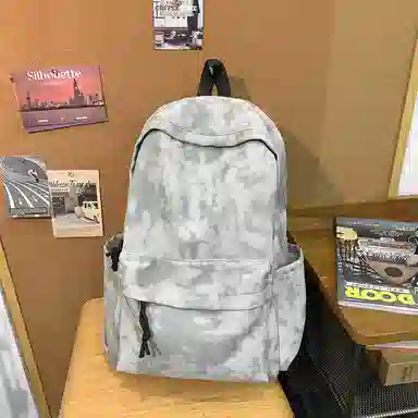 普乐威 扎染简约高中大学生时尚潮流百搭通勤旅游潮牌 尼龙 双肩包 男女同款情侣款 多色