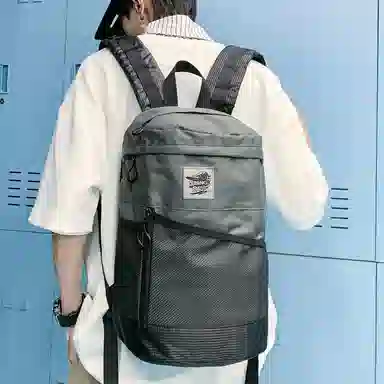 普乐威 高颜值撞色轻便上课通勤书包大容量小众设计轻便 尼龙 背包双肩包 常规 男女同款情侣款 多色