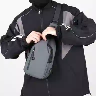 普乐威 高级感时尚潮流简约百搭多功能防水轻便旅游小背包 尼龙 胸包 男女同款情侣款 多色